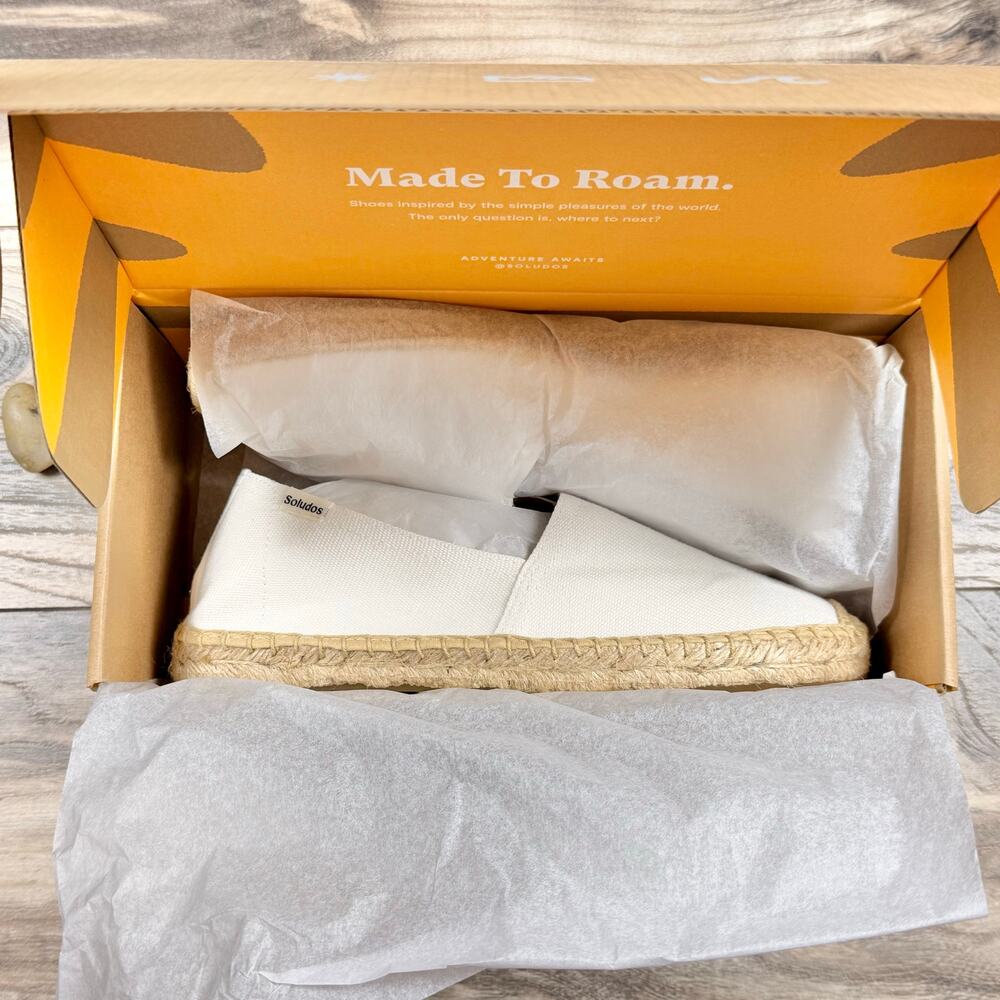 NIB Soludos Dali Original Espadrille Flats Loafers White Canvas 7 - Picture 11 of 12